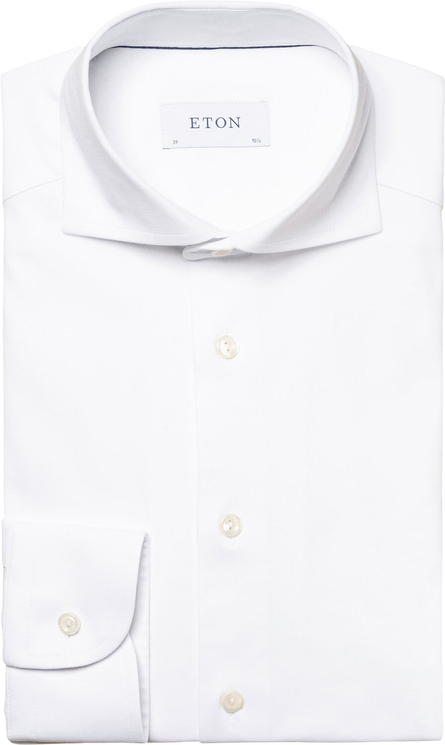 Slim Fit Navy Blue Solid Four-Flex Stretch Shirt