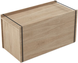 Storage box, Oak/Black