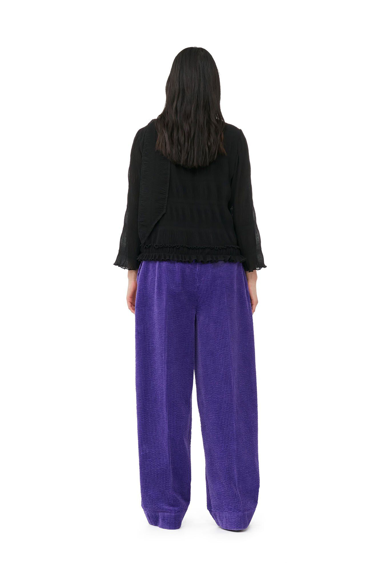 Pleated Georgette Scarf Blouse