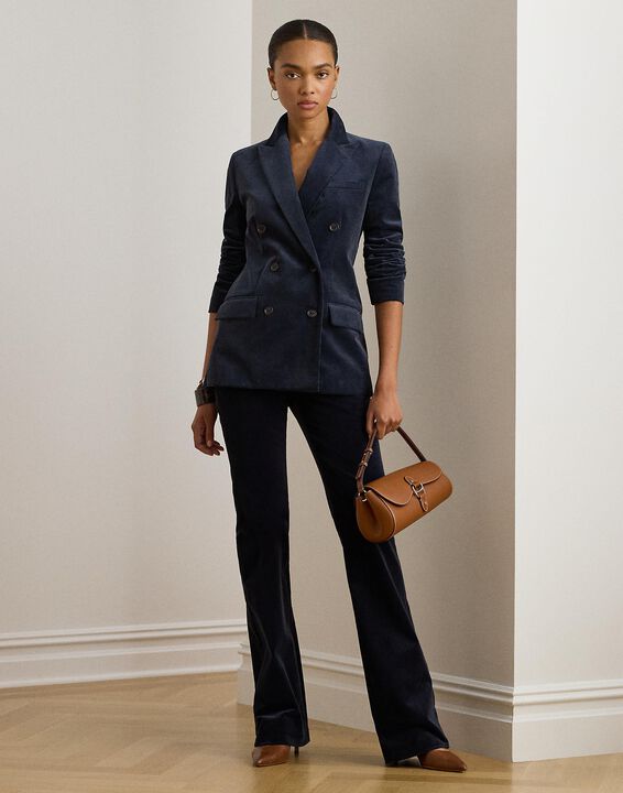 Double-Breasted Corduroy Blazer