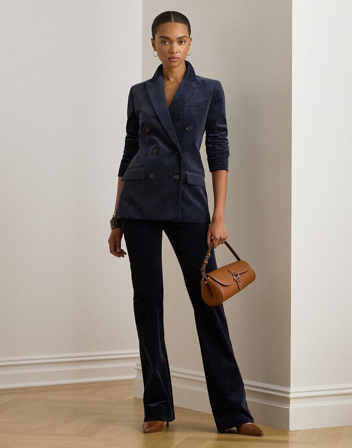 Double-Breasted Corduroy Blazer