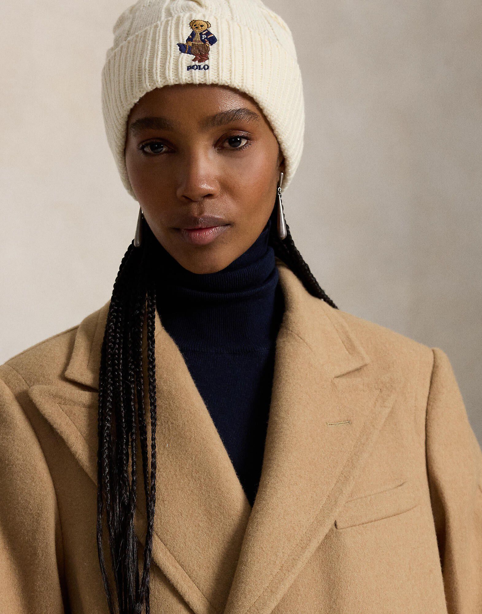 WOOL BLEND-FA26 BEAR BEANIE