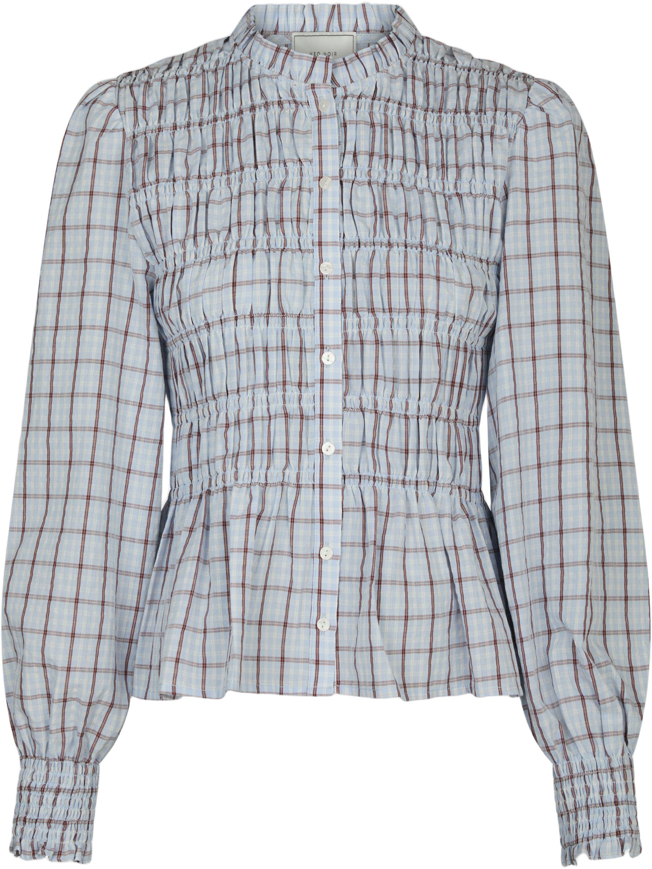 Mocca Smock Check Blouse