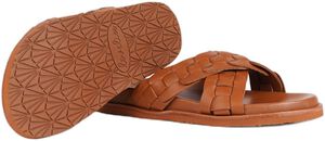 NAPLES - CROSSING STRAPS LEATHER SANDAL