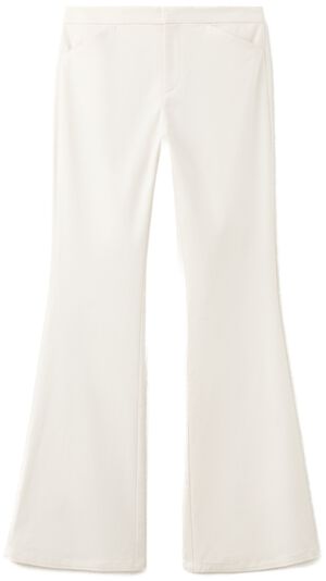 High-waisted flared trousers