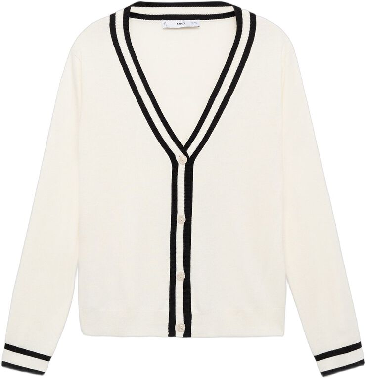 Contrast stripe cardigan