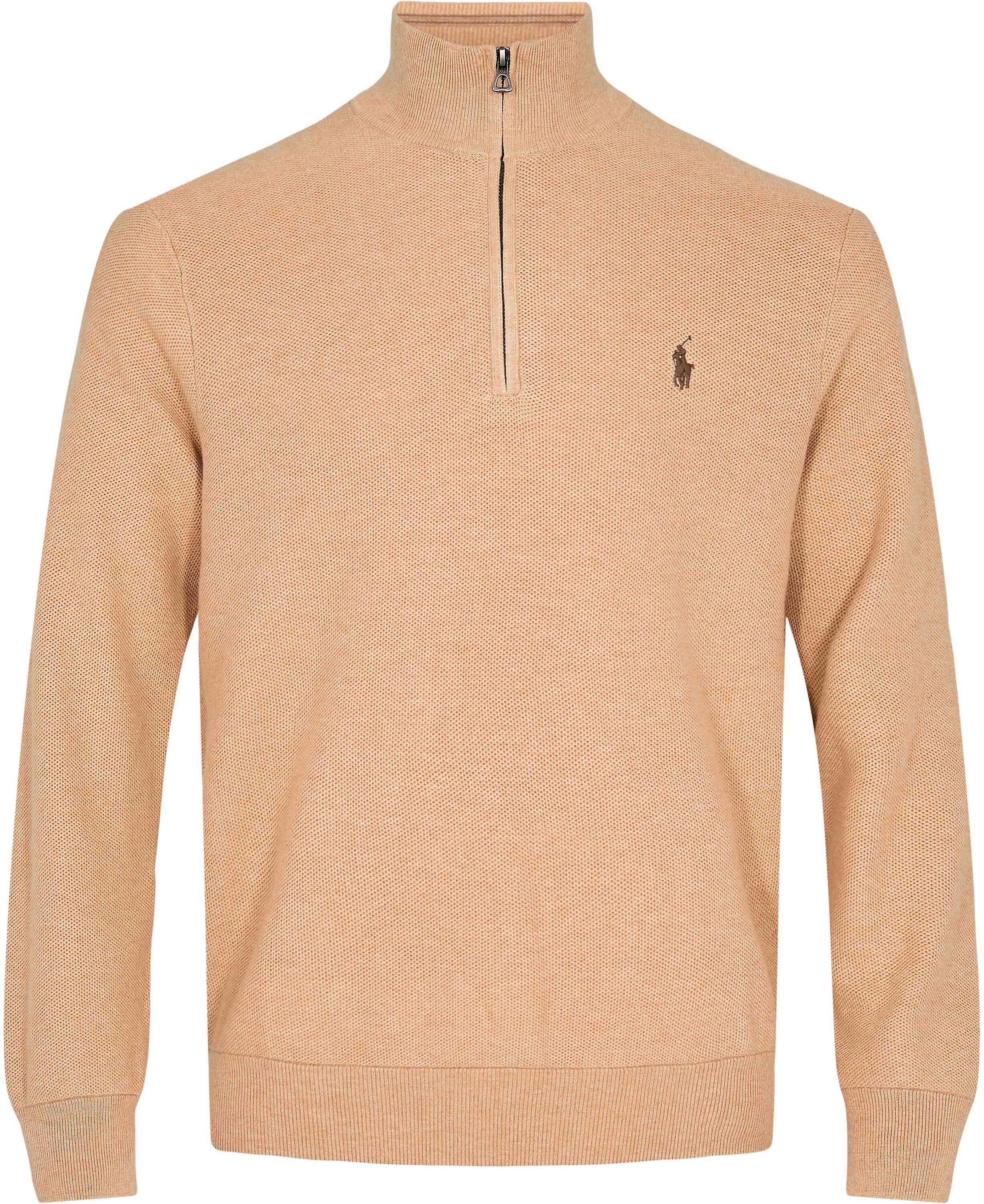 Mesh-Knit Cotton Quarter-Zip Sweater