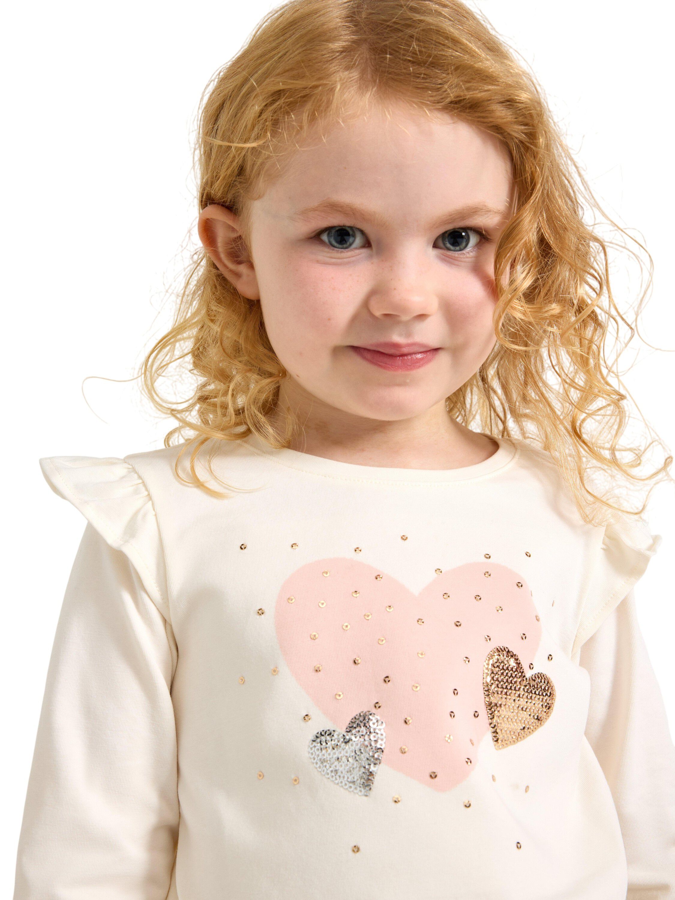 Long-sleeved top in soft cotton jer