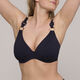 Pinner bikinitop med dyb udskæring og delvis vattering