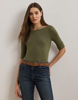 RFND STRTCH 1X1 RIB-ELB SLV BT NK T