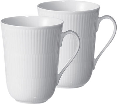 White Fluted Cup 36cl 2PK
