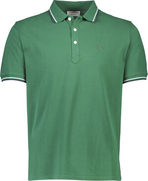 Polo shirt w. contrast piping