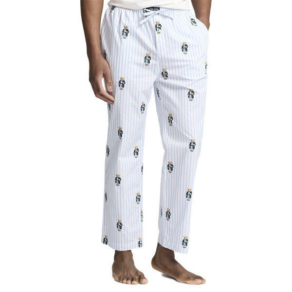 Polo Bear Striped Cotton Pajama Pant