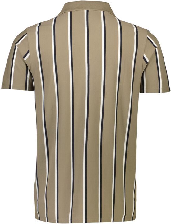 Striped piqué polo shirt S/S
