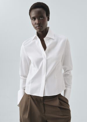 Slim-fit poplin shirt