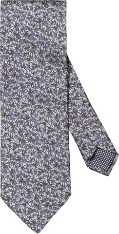 Mid Blue Floral Silk Twill Tie