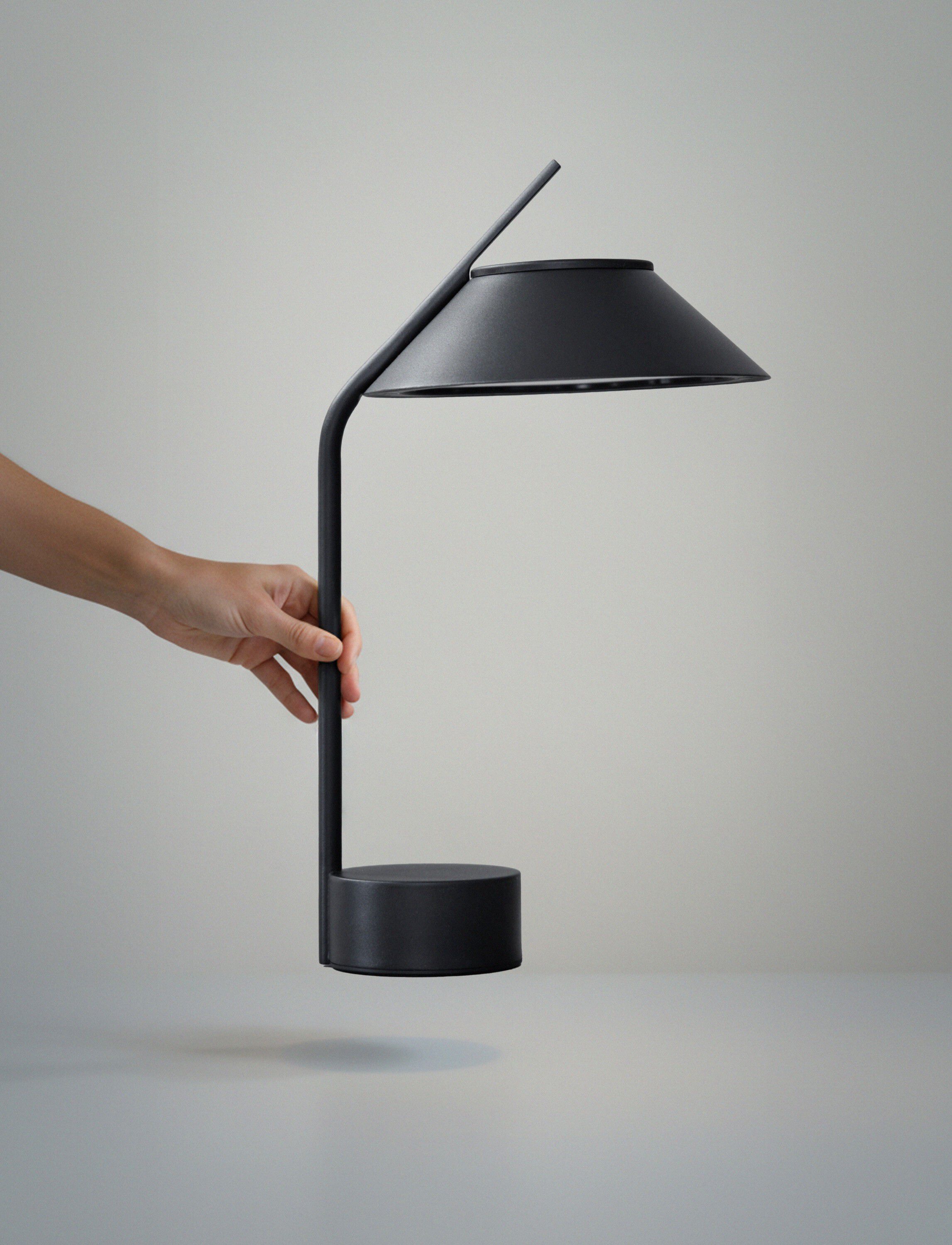Vinkel LED lampe, portable black