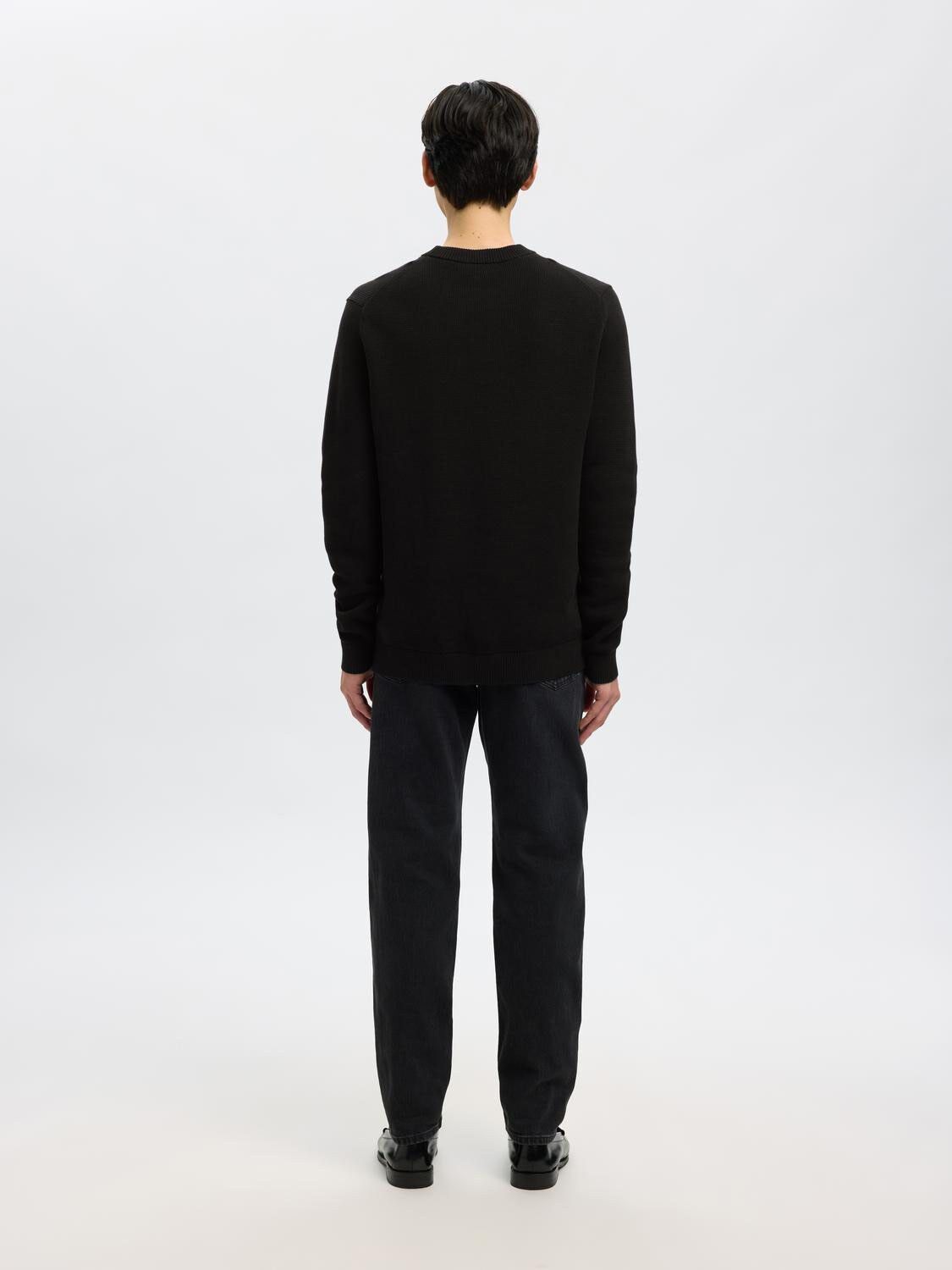SLHDANE LS KNIT STRUCTURE CREW NECK