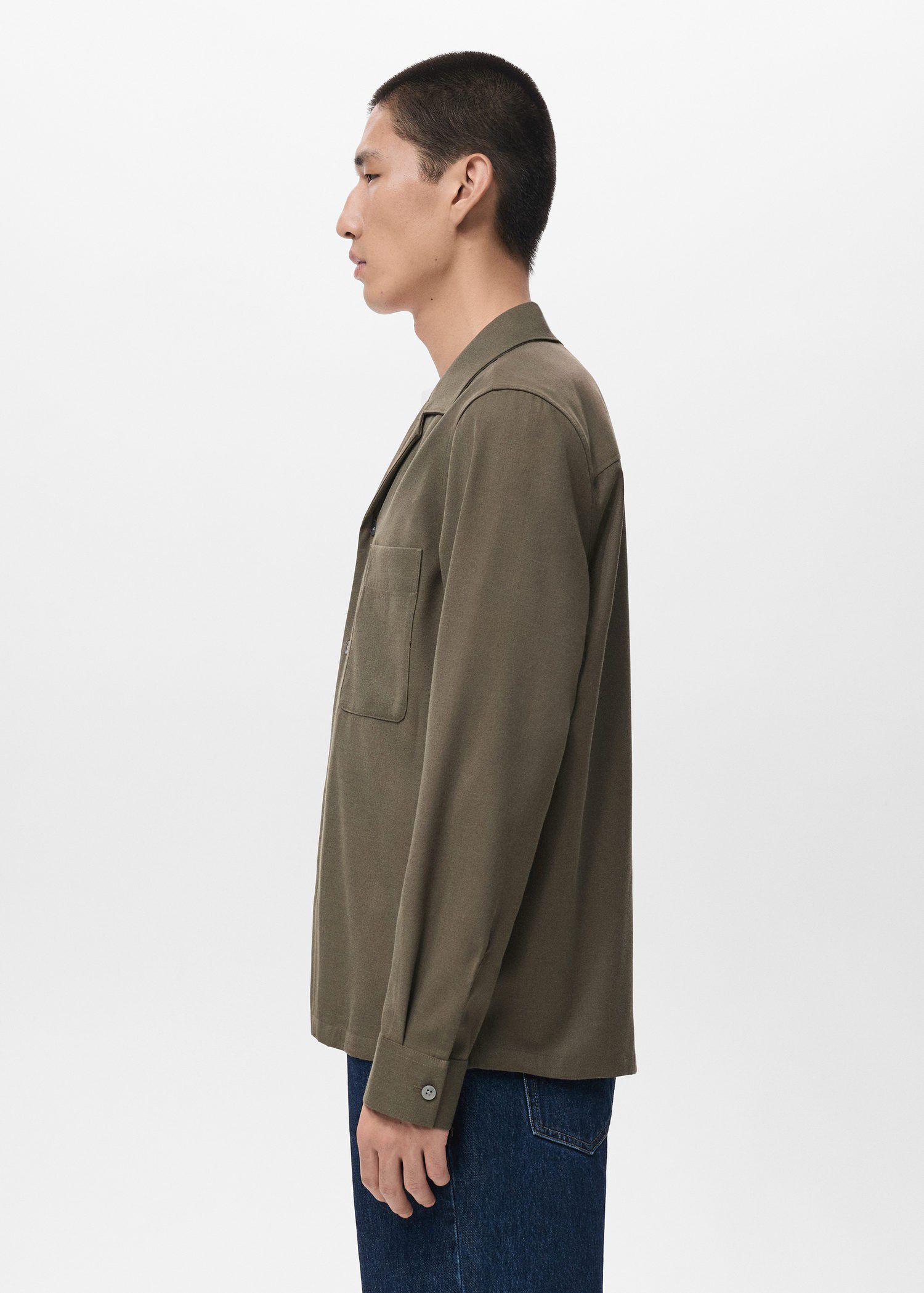 Regular-fit overshirt with pocket
