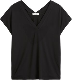 Jersey-blouse, short-sleeve