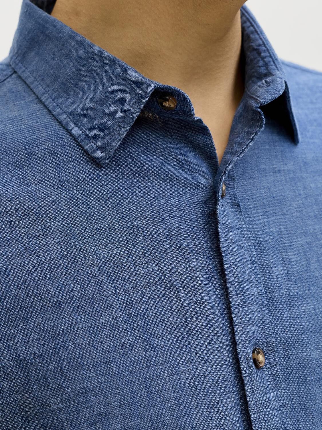 JJESUMMER LINEN BLEND SHIRT L/S SN