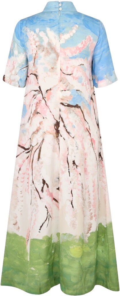 2263 Dry Viscose, Long Sleeve Midi Dress