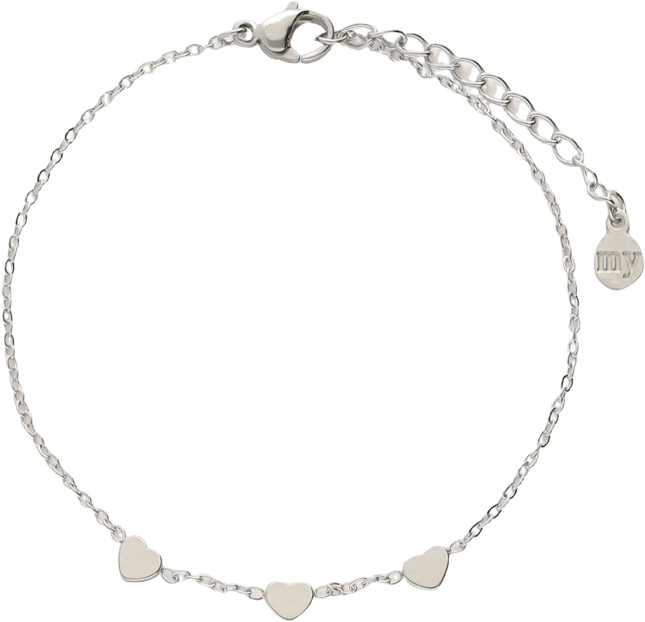 Bracelet with three hearts graduation
