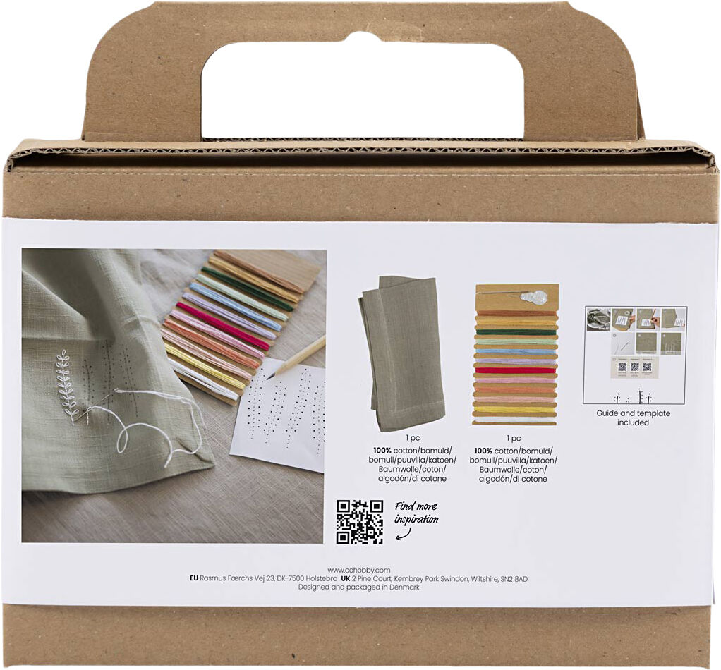 Mini DIY Kit Broderi, Serviet
