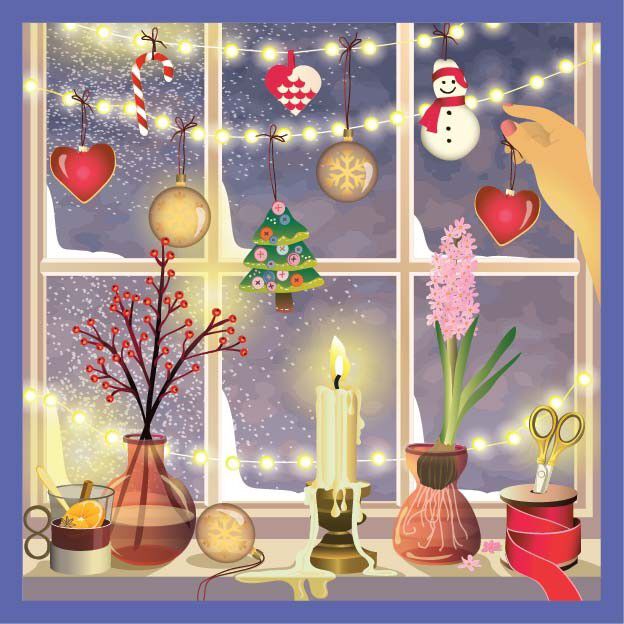 CHRISTMAS WINDOW - puslespil med 500 brikker