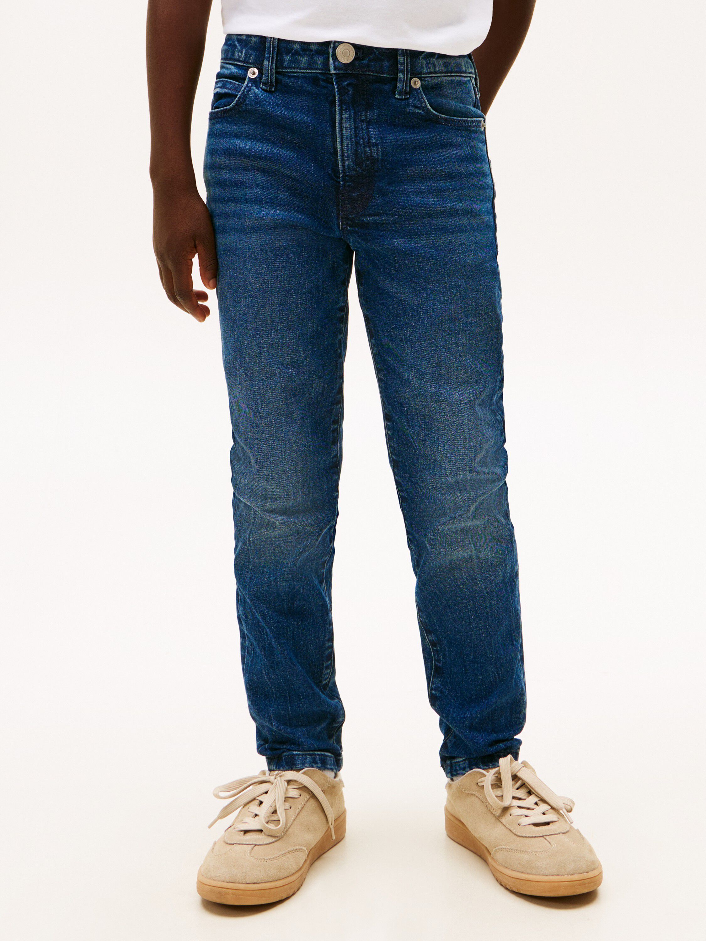 Faded Straight Leg Jeans