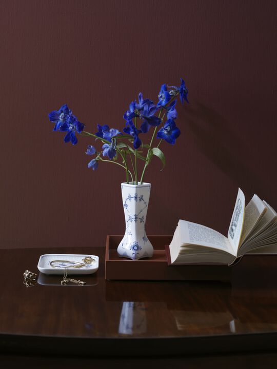 MUSSELMALET RIFLET LILLE VINTAGE VASE 12 CM