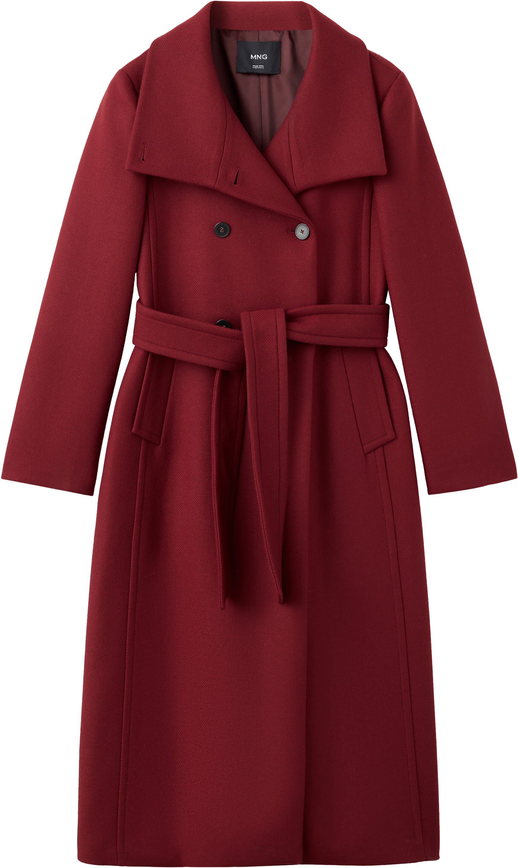 Manteco wool coat with funnel neck