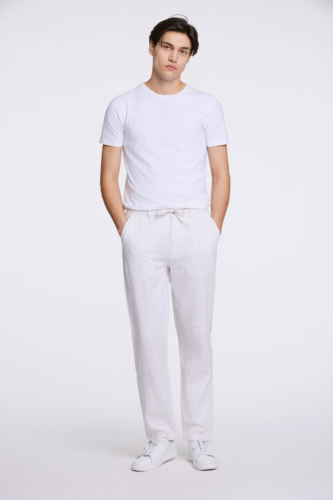 Linen blend herringbone pants