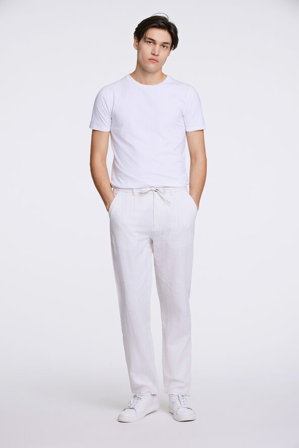 Linen blend herringbone pants