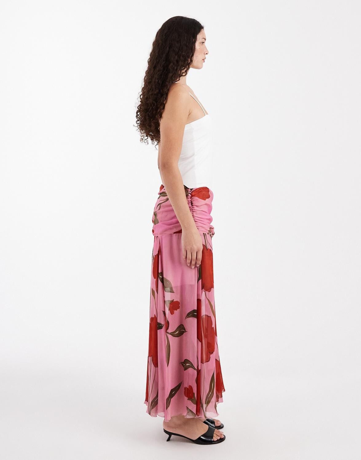 TSSKYLER FLORAL DROP WAIST SKIRT WV