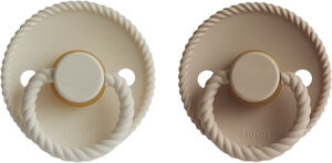 FRIGG Rope runde sutter i latex 2-pak str. 1 - Cream/Croissant