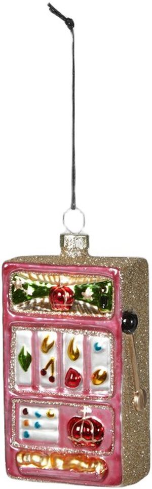 Julekugle spille automat 6x3,5x11 glas