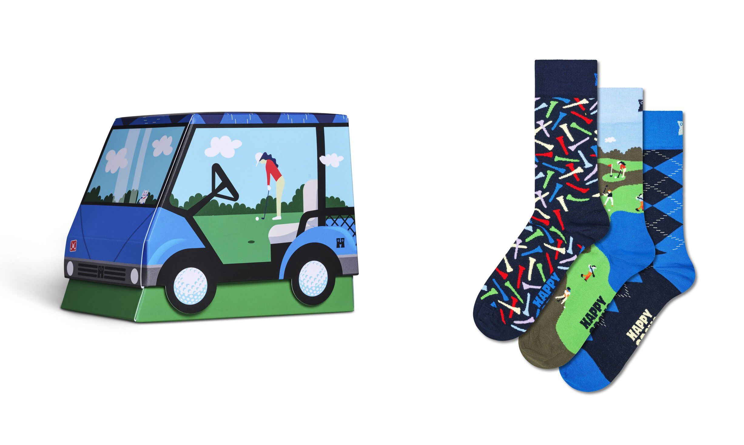 3-Pack Golf Cart Socks Gift Set