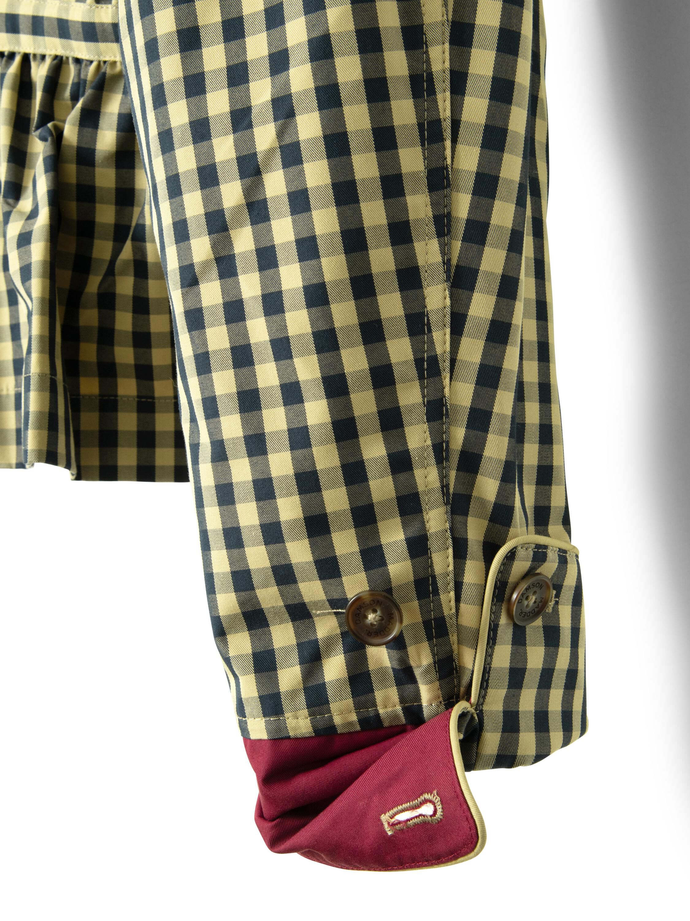 MYRTLE TRENCH COAT - NAVY GINGHAM