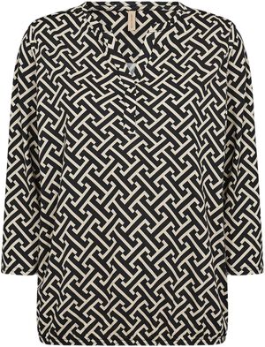 SC-FELICITY AOP 519 Bluse Sort