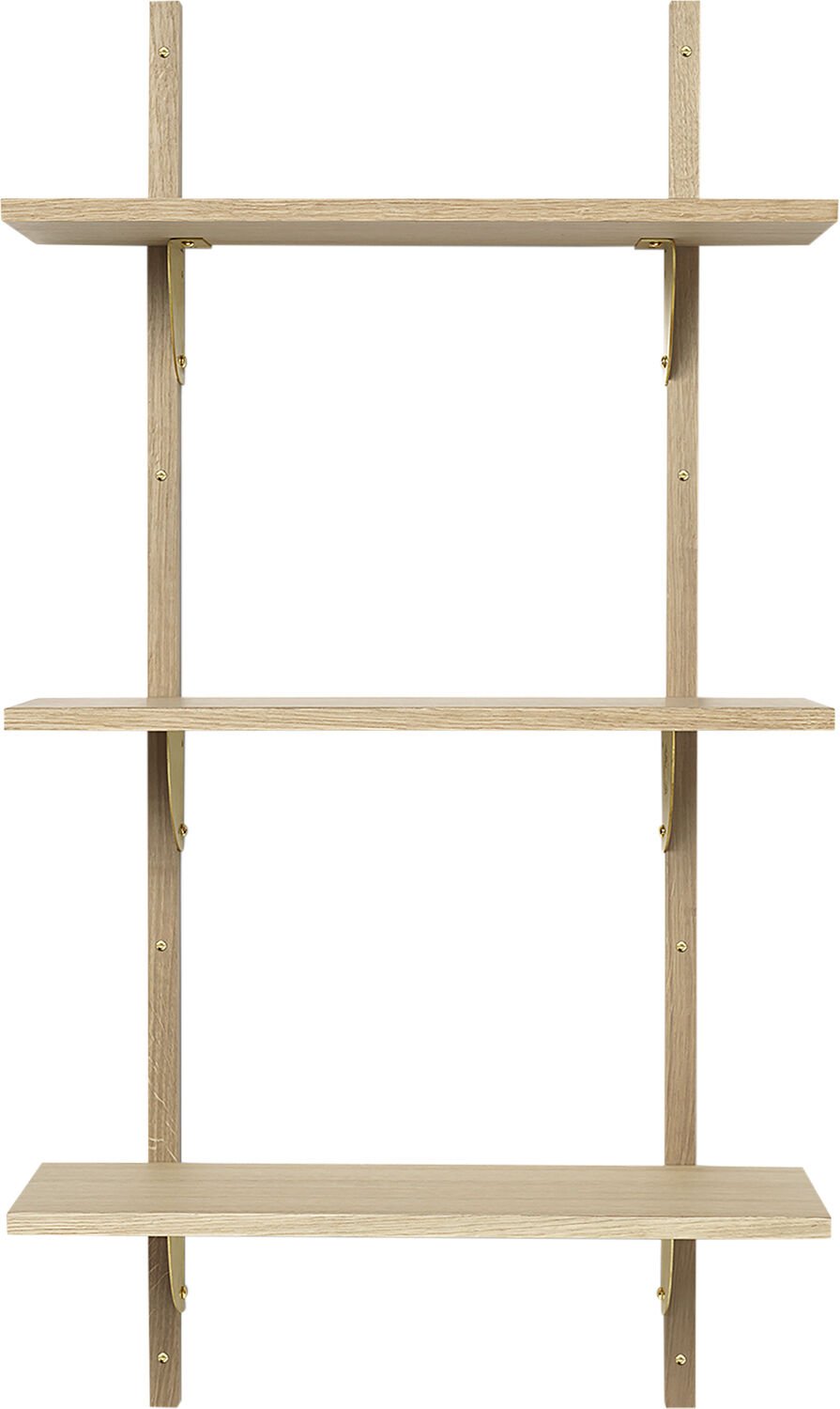 Sector Shelf T/N - Oak - Brass