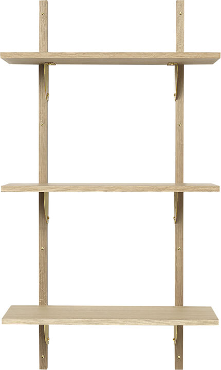 Sector Shelf T/N - Oak - Brass