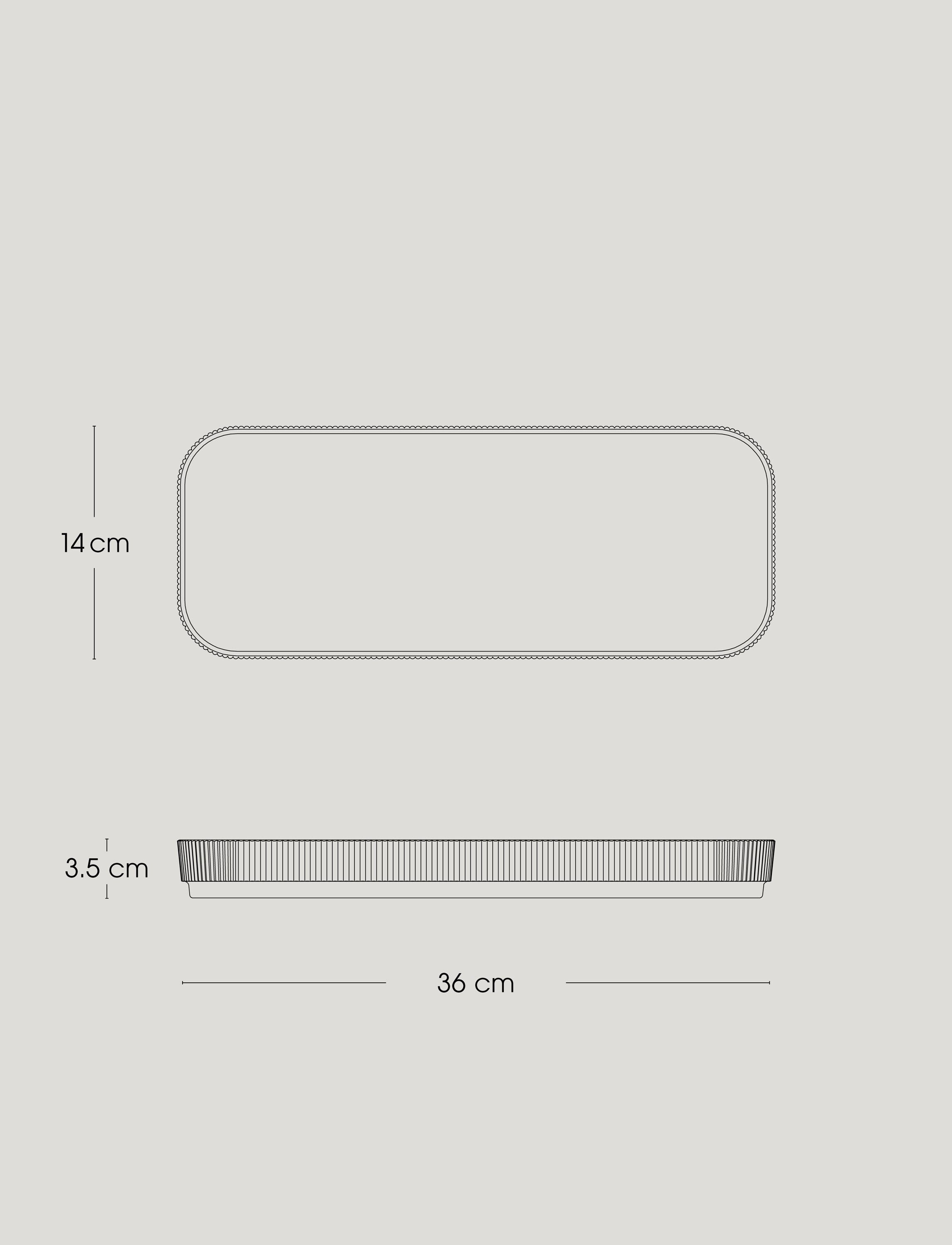 Pilastro serveringsfad L 36 cm clear