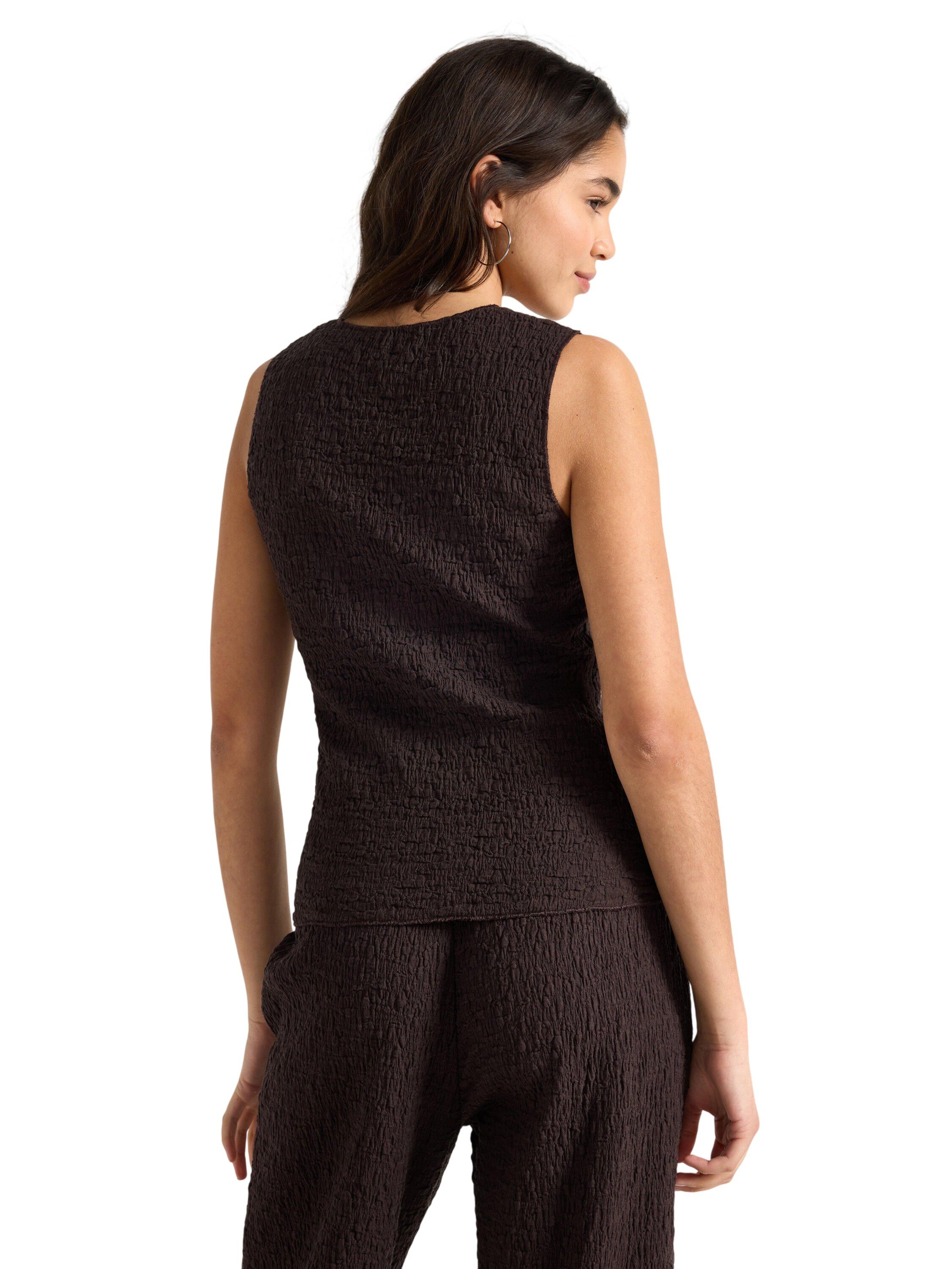 Structured sleeveless top in jersey