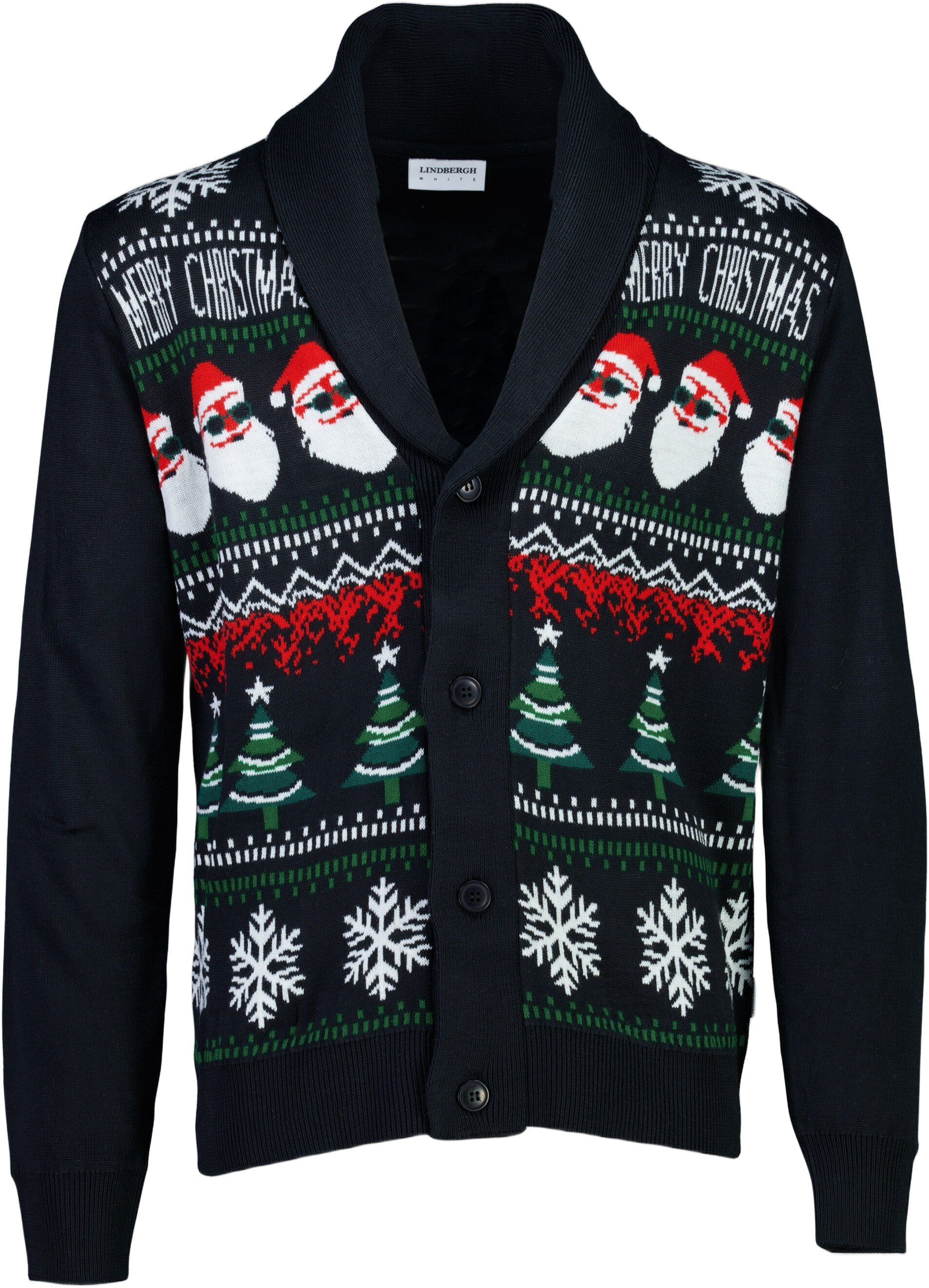 Xmas shawl collar cardigan