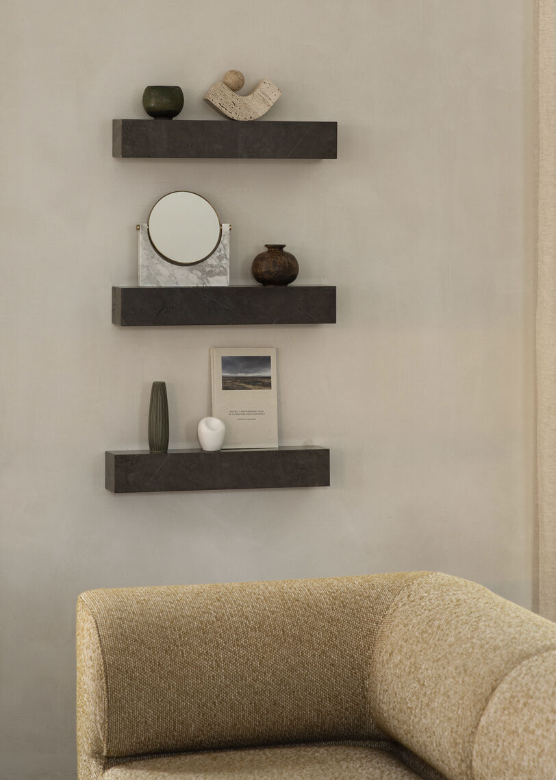 Plinth Shelf, Brown, Grey Kendzo