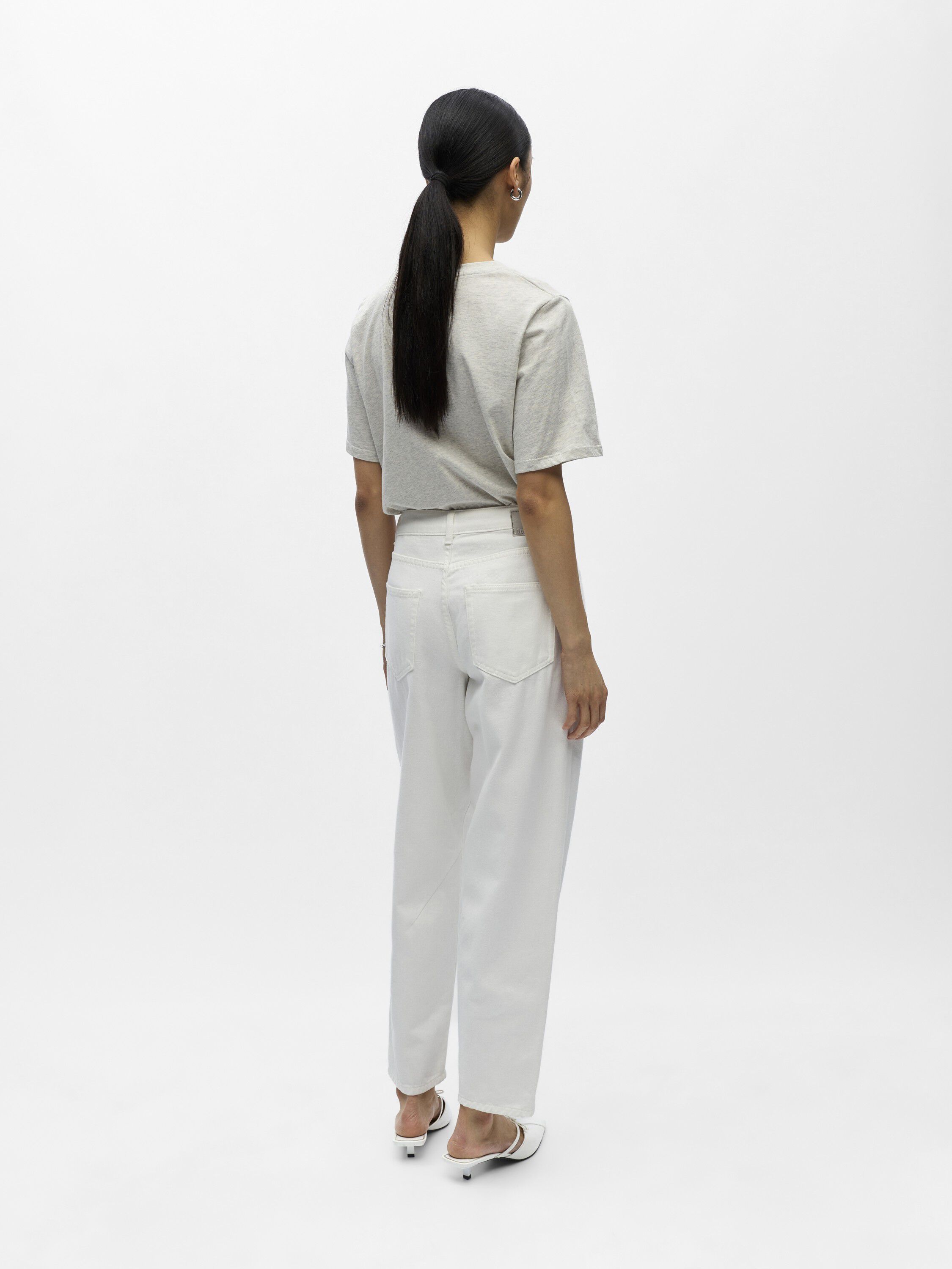 OBJMIU ZOE MW BARREL ANK TWILL JEAN