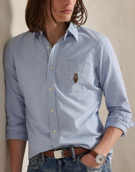 Custom Fit Polo Bear Oxford Shirt