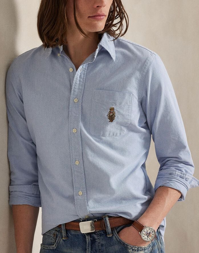 Custom Fit Polo Bear Oxford Shirt