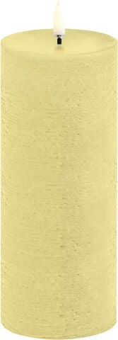 LED pillar candle, Wheat Yellow, Rustic, 7,8x20,3 cm